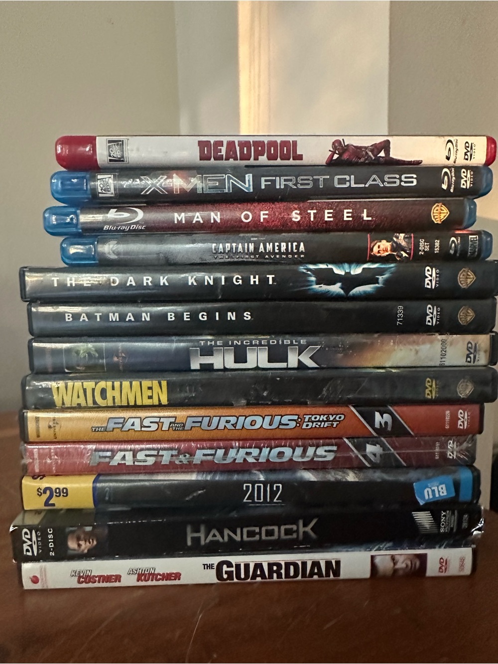 Superhero Action Movie DVD Blu-ray Lot Deadpool Batman X-Men Hulk Fast Furious